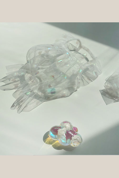 Hologram heart gift candy 홀로그램 하트 기프트캔디 시스루크롭